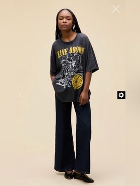 Kane Brown Graphic Tee - Charcoal with Yellow Print